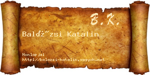 Balázsi Katalin névjegykártya