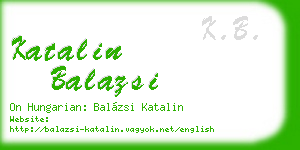 katalin balazsi business card